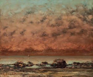 As Rochas Negras em Trouville de Gustave Courbet
