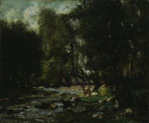 O riacho de Les Puits-Noir, c. 1855. de Gustave Courbet