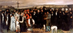 O funeral em Ornans, 1850 de Gustave Courbet