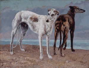 Os galgos do conde de Choiseul de Gustave Courbet
