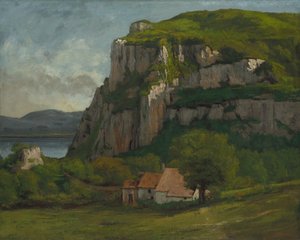 O Rochedo de Hautepierre, c.1869 de Gustave Courbet