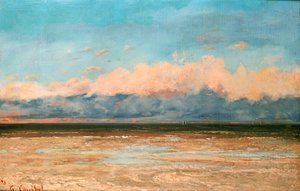 O mar em Palavas, 1870 de Gustave Courbet