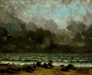 O Mar, c.1865 (óleo sobre tela) de Gustave Courbet