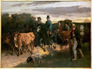 Os agricultores de Flagey (pintura sobre tela) de Gustave Courbet