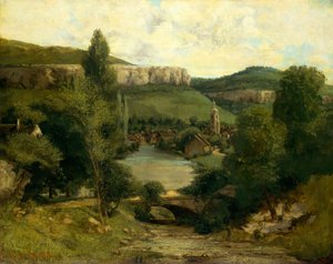 Vista de Ornans, provavelmente meados dos anos 1850. de Gustave Courbet