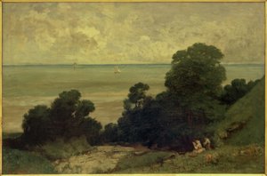 Vista tirada em Honfleur de Gustave Courbet