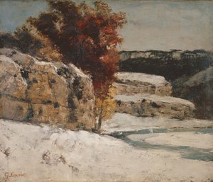 Paisagem de Inverno, 1865-70 de Gustave Courbet