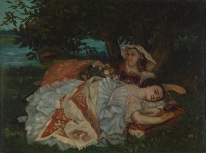Moças na margem do Sena, antes de 1857 de Gustave Courbet