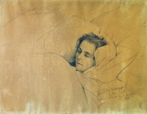 A morte de Maria Konstantinovna Bashkirtseva 1858-1884, 1884. de Gustave Courtois