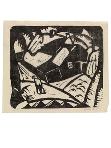 Holandês: Paisagem ou Paisagem com ceifeiras-debulhadoras de batatas de Gustave de Smet