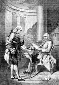 Anne Robert Jacques Turgot recebendo uma carta de referência, 1898.