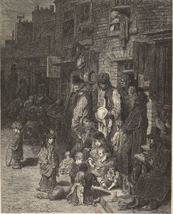 Gustave Doré - Wentworth Street Whitechapel - Londres, uma Peregrinação de Gustave Dore