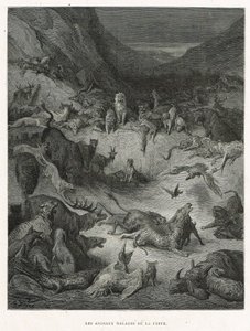 Animais doentes da peste de Gustave Dore