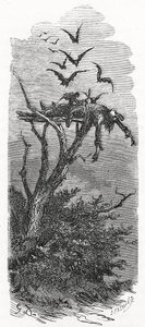 Um enterro celta do céu, 1866 de Gustave Dore