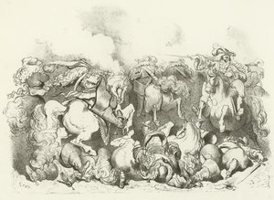 Uma carga de Cavalo Leve no Reino de Luís XIV (gravura) de Gustave Dore