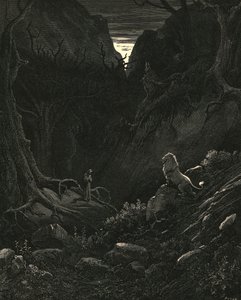 Um leão veio, ganhou-me como parecia, c1890. de Gustave Dore