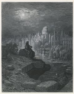 Um viajante de Nova Zealanad contemplando as ruínas de Londres de Gustave Dore
