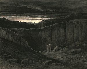 Abandone toda a esperança, vós que entrais aqui, c1890. de Gustave Dore