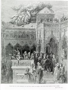 Todas as suas vidas foram empregadas não por leis, estatutos ou regras, mas segundo a sua vontade e vontade franca, depois de Gargântua (1534) por François Rabelais (1483 - 1553). Gravado por Gustave Dore (1832-1883). de Gustave Dore