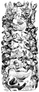 An International Punch, desenho para a revista Le Journal pour Rire, 1849. de Gustave Dore