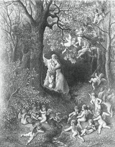Angelica e Medoro, de The Frenzy of Orlando de Gustave Dore