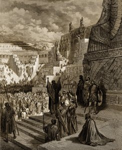 Artaxerxes concedendo liberdade aos judeus. - Bíblia de Gustave Dore