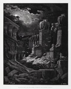 A Babilónia em ruínas (visão de João Batista), ilustração da Bíblia de Dore de Gustave Dore