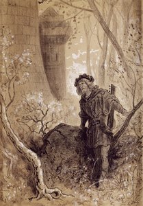 Voz loira de Ricardo Coração de Leão, ilustração para Gargântua e Pantagruel de François Rabelais (1483-1494 - 1553), gravura de Gustave Dore (1832-1883) de Gustave Dore