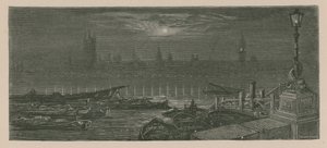 Barcos ancorados no rio Tamisa de Gustave Dore