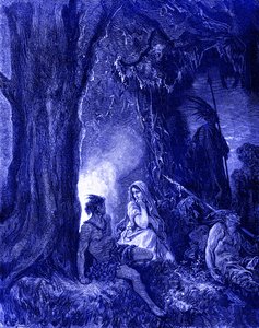 Chactas e Atala, gravura de Doré. de Gustave Dore
