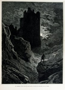 Croque-Mitaine; ilustração 1863, de Gustave Dore (1832 1883); artista francês, gravador, ilustrador. Croque-Mitaine (O papão) um personagem maléfico apresentado às crianças para assustá-las e assim torná-las mais sábias. de Gustave Dore