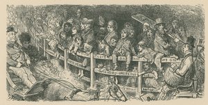 Multidões assistem corrida de carruagem de Gustave Dore