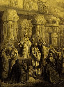 O Cyrus restaura os vasos do templo. - Bíblia de Gustave Dore