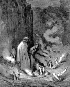 Dante e Virgílio no inferno, 1863 de Gustave Dore