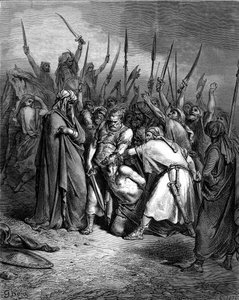 A morte de Agag por Doré - Bíblia de Gustave Dore