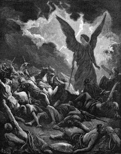 Destruição do anfitrião do Sennacherib de Gustave Dore