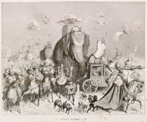 Pele de burro, ilustração para Contos de Fadas Completos de Charles Perrault (1628-1703), de Gustave Dore (1832-1883) de Gustave Dore