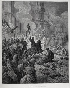 Entrada dos Cruzados em Constantinopla durante a Quarta Cruzada de Gustave Doré. de Gustave Dore