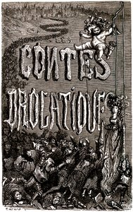 Frontispício para os contos droláticos de Honore de Balzac de Gustave Dore
