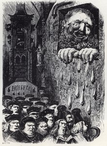 Gargântua de luto pela morte de sua esposa - Gargântua de luto por sua esposa - ilustração de 