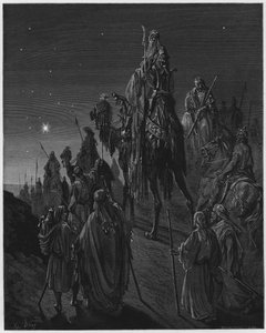 Gustave Dore Bible: Os sábios guiados pela estrela de Gustave Dore