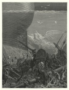 Ilustração de Gustave Dore para a obra de Coleridge Rime of the Ancient Mariner (gravura) de Gustave Dore