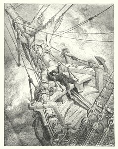 Ilustração de Gustave Dore para a obra de Coleridge Rime of the Ancient Mariner (gravura) de Gustave Dore