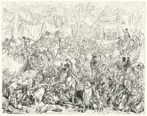 Gustave Dores Dom Quixote: "Chegada de Dom Quixote no casamento de Camacho e Quiteria" (gravura) de Gustave Dore