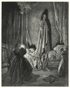 Gustave Dores Dom Quixote: "Abençoa-me!" gritou ela, "o que é isto?" (gravura) de Gustave Dore