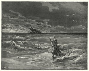 Gustave Dores Dom Quixote: "Volta, minha querida filha, pois eu te perdôo a todos" (gravura) de Gustave Dore
