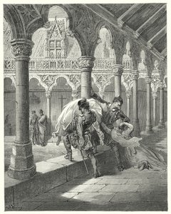 Gustave Dores Dom Quixote: "Lucinda encontrando-se em seu poder, caiu em desmaio" (gravura) de Gustave Dore