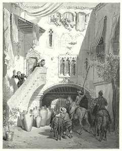 Gustave Dores Dom Quixote: "Oh, vós, Tobosianos, que despertais na minha mente os pensamentos do doce penhor das minhas mais amargas dores!" (gravura) de Gustave Dore