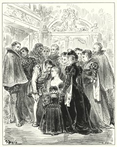 Gustave Dores Dom Quixote: "Dize-me, oráculo", disse ele, "foi o que relatei das minhas aventuras na caverna de Montesinos um sonho ou uma realidade?" (gravura) de Gustave Dore