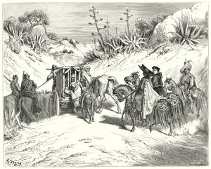 Gustave Dores Dom Quixote: "O coadjutor estava muito atento e acreditava que era um homem de bom senso" (gravura) de Gustave Dore